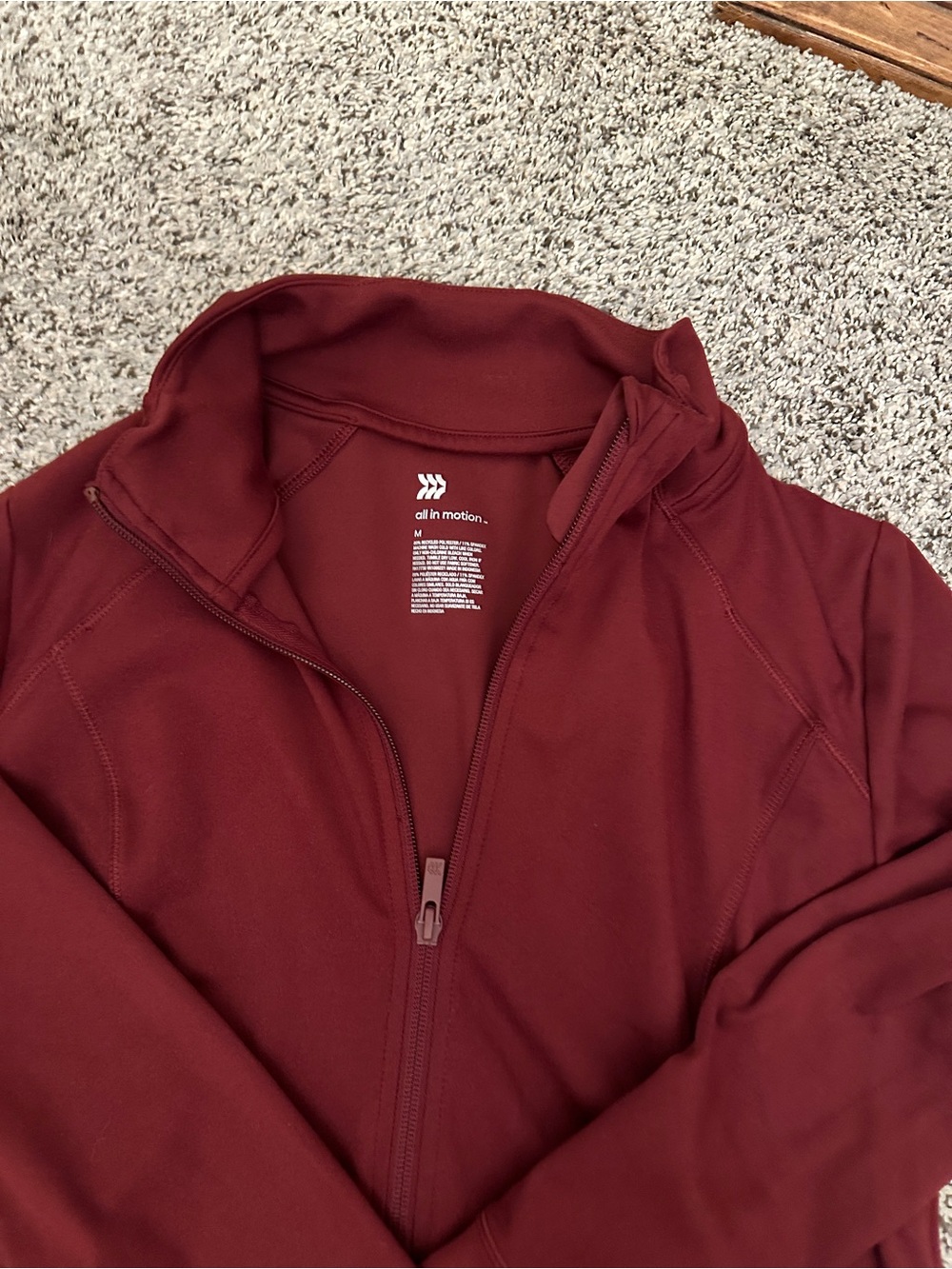 all in motion Burgundy Full-Zip Utility Jacket - Picture 3 of 3
